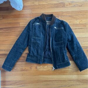 ADOLFO DOMINGUEZ AD JACKET DENIM COLLAR PUFFER LINING